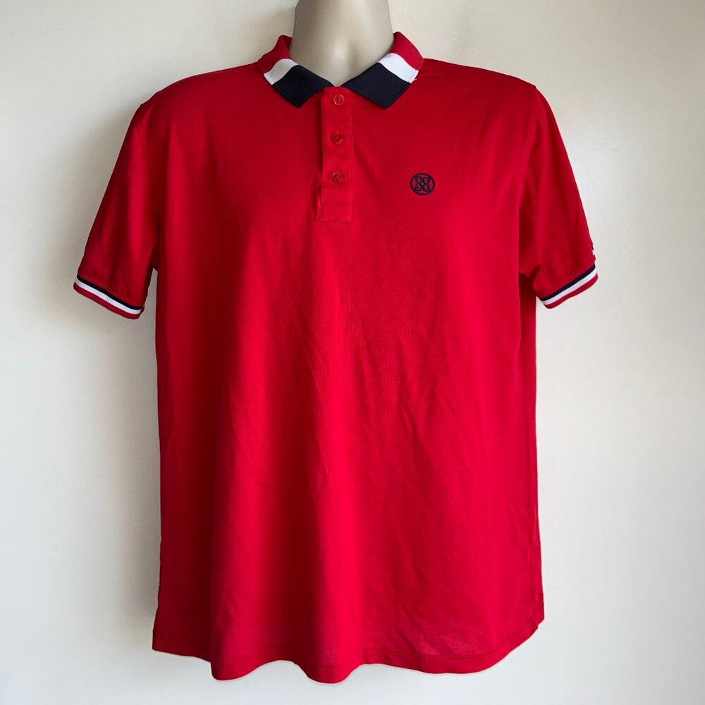 G/FORE Red Essential Pique Golf Polo Size Medium  ~EUC